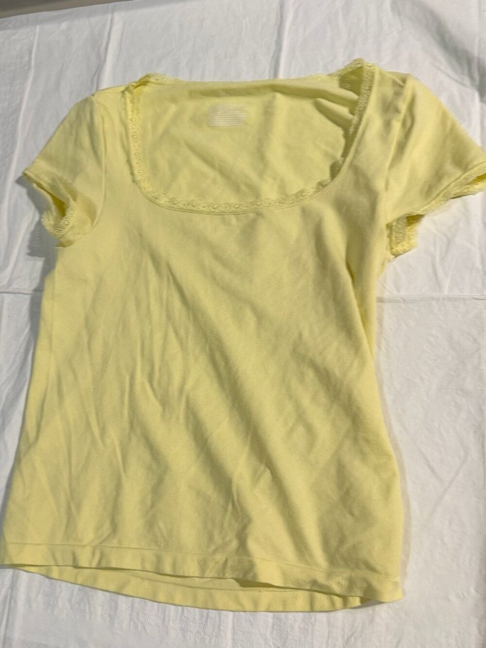 Target - Yellow lace trim top - Size M